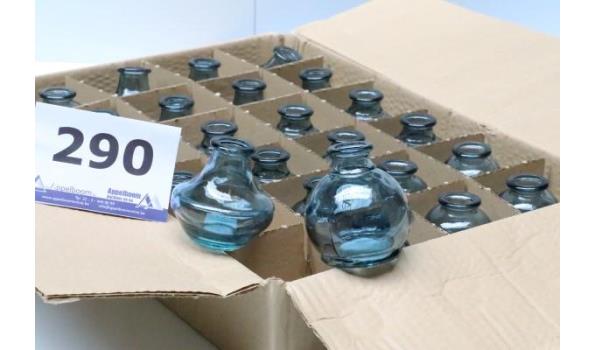 doos inh 24 div decoratieve glazen vaasjes, blauw